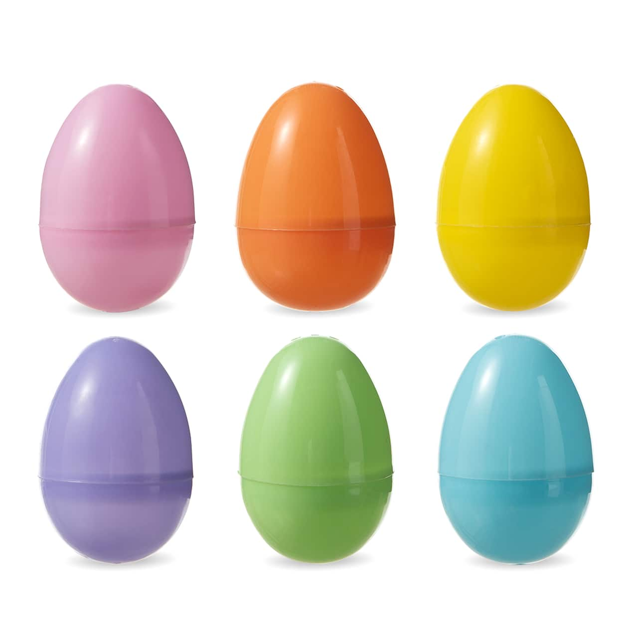 Glitzhome&#xAE; 6 Colors Easter Plastic Fillable Eggs. 60ct.